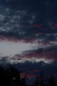 Dramatic summer sunset 스톡 사진