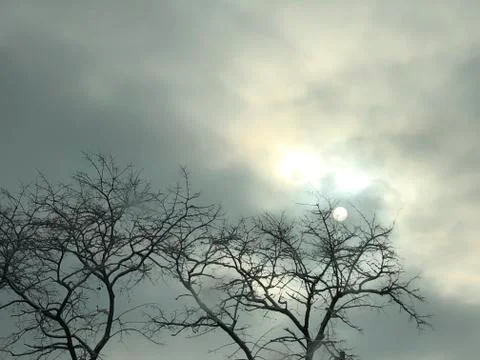 Dramatic sun and clouds Stock Photos