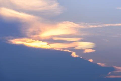 Dramatic sunlight and clouds. Stock Photos