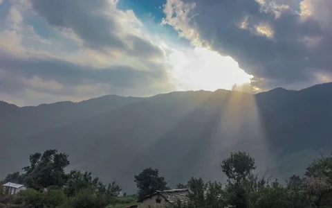 Dramatic Sunrays Stock Footage 79239359