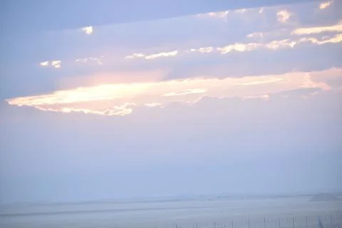 Dramatic sunrise in a abstract nature background. Stock Photos