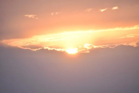 Dramatic sunrise in a abstract nature background. Stock Photos