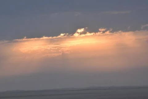 Dramatic sunrise in a abstract nature background. Stock Photos