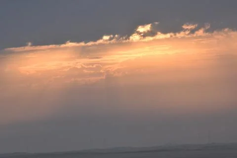 Dramatic sunrise in a abstract nature background. Stock Photos
