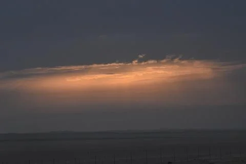 Dramatic sunrise in a abstract nature background. Stock Photos