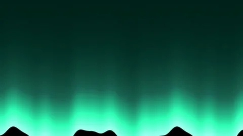 Dramatic sunrise glow above jagged mountain silhouette landscape background Stock Footage 336887097