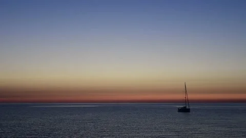 Dramatic sunrise over the sea Stock Footage 141218938