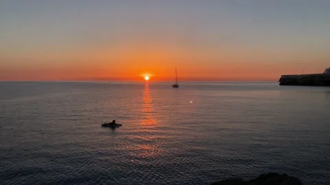 Dramatic sunrise over the sea Stock Footage 141272030