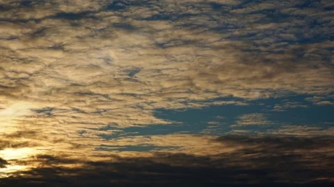 Dramatic sunrise sky with clouds timelapse Stock Footage 71972482