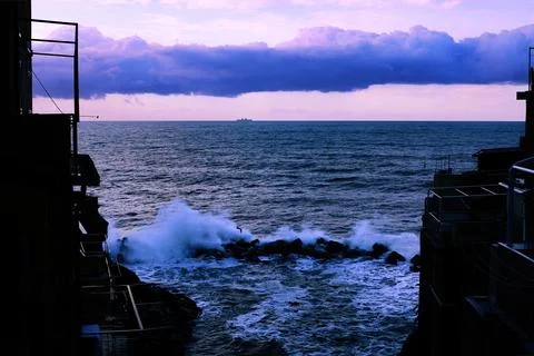 Dramatic sunrise with stormy weather Stock Photos