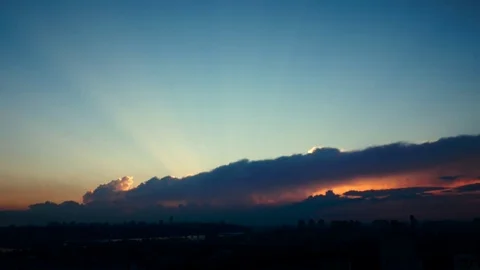 Dramatic sunset and sunrise sky. Stock Footage 76969981