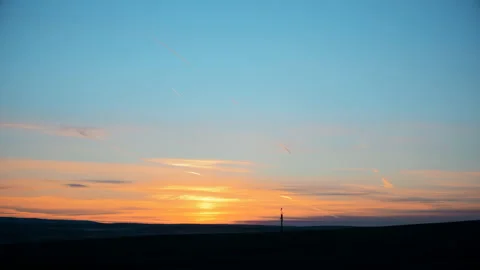 Dramatic sunset and sunrise sky, timelapse Stock Footage 106165925