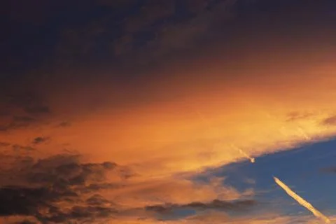 Dramatic sunset and sunrise sky. Stock Photos