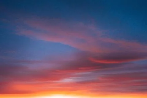 Dramatic sunset and sunrise sky. Stock-Fotos