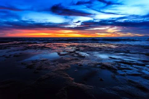 Dramatic Sunset in Bali Stock Photos