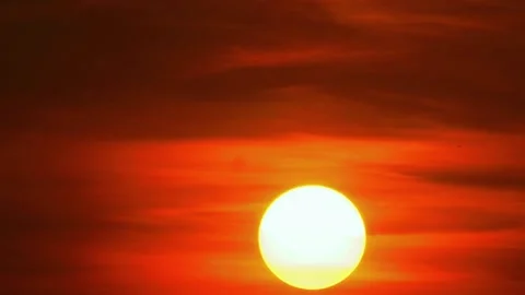 Dramatic sunset . Burning sky and shining golden Stock Footage 276608127