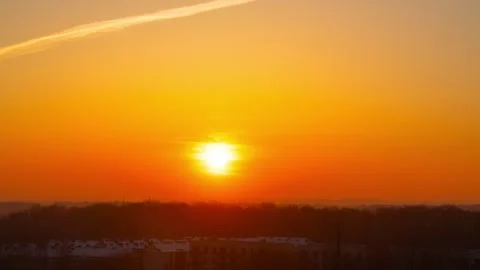 Dramatic sunset, close-up timelapse Stock Footage 331881595