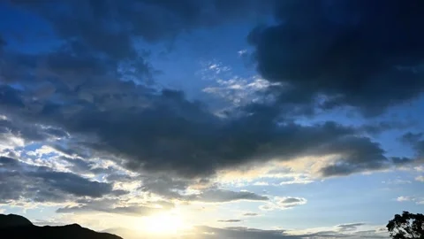 Dramatic Sunset Cloud Timelapse Stock Footage 314754350