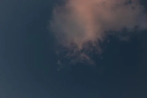 Dramatic Sunset Clouds in Dark Sky Stock Photos