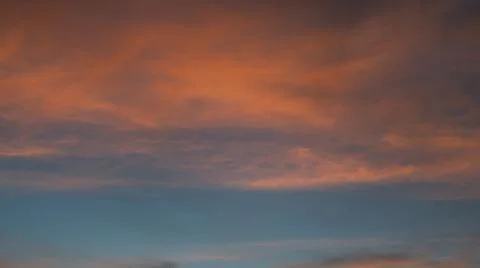 Dramatic Sunset Clouds Over Blue Sky 스톡 사진