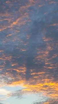 Dramatic Sunset Clouds Over Horizon Stock Photos