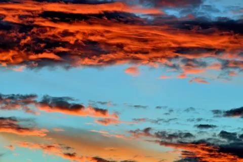 Dramatic sunset clouds Stock Photos