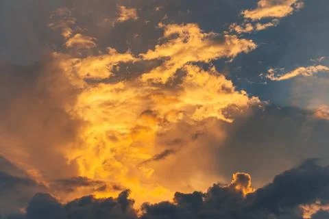 Dramatic Sunset Clouds Stock Photos