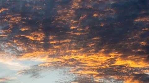 Dramatic Sunset Clouds 스톡 사진