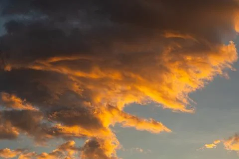 Dramatic Sunset Clouds 스톡 사진