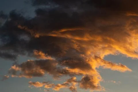 Dramatic Sunset Clouds Stock Photos