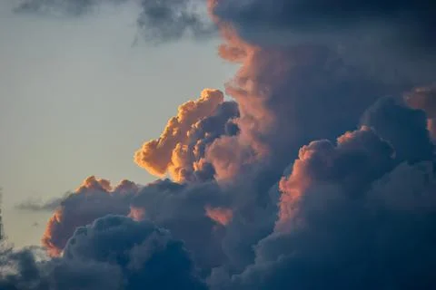 Dramatic Sunset Clouds in the Sky Stock Photos