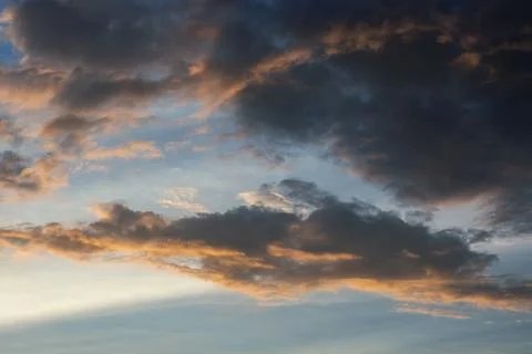 Dramatic Sunset Clouds in the Sky Stock Photos