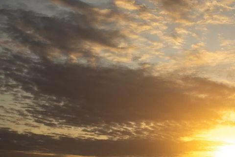 Dramatic Sunset Clouds in the Sky Stock Photos