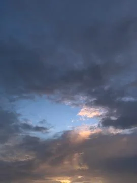 Dramatic Sunset Clouds in the Sky Stock Photos