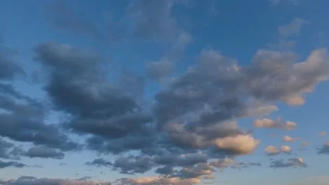 Dramatic sunset clouds time lapse wide lens California Stock Footage 154003763