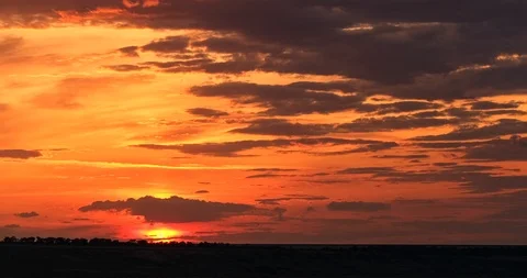 Dramatic sunset clouds timelapse. Apocalyptic nature landscape time lapse. Stock Footage 116688619