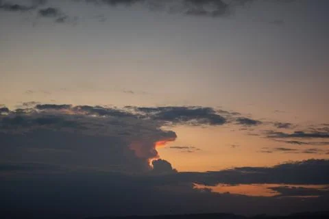 Dramatic Sunset Clouds at Twilight Stock Photos