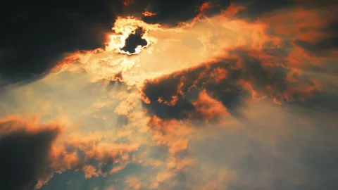 Dramatic sunset cloudscape time-lapse Stock-Footage 300172569