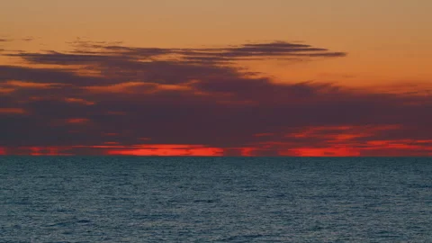 Dramatic Sunset Cloudy Sky Background. Sunset Sky In Evening. Gradient Color Stock Footage 259298043