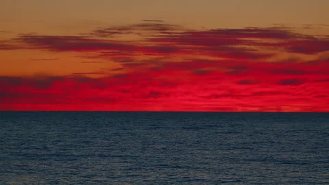 Dramatic Sunset Cloudy Sky Background. Sunset Sky In Evening. Gradient Color Stock Footage 259301379