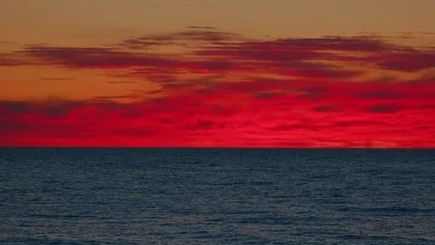 Dramatic Sunset Cloudy Sky Background. Sunset Sky In Evening. Gradient Color Stock Photos