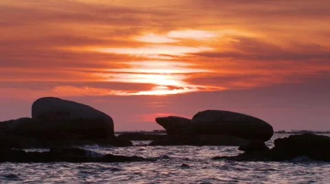 Dramatic sunset Video stock 86351