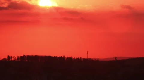 Dramatic Sunset Stock Footage 14859691