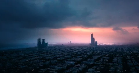 Dramatic Sunset Video stock 92241934