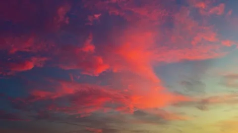 Dramatic Sunset Glow - Sky And Clouds Stock-Footage 345060762