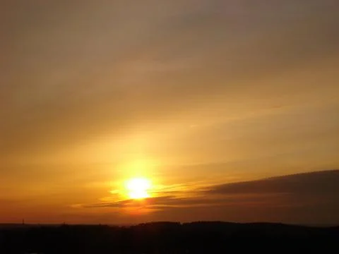 Dramatic sunset horizon Stock Photos