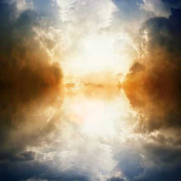 Dramatic sunset Stock Illustration