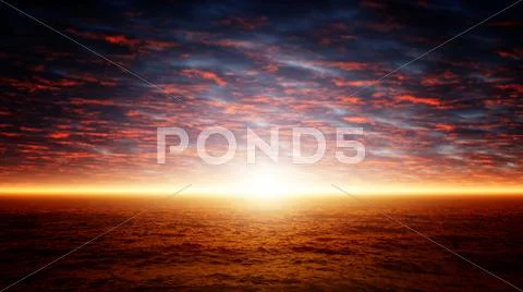 Dramatic sunset Stock Illustration