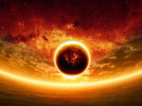 Dramatic sunset Stock Illustration