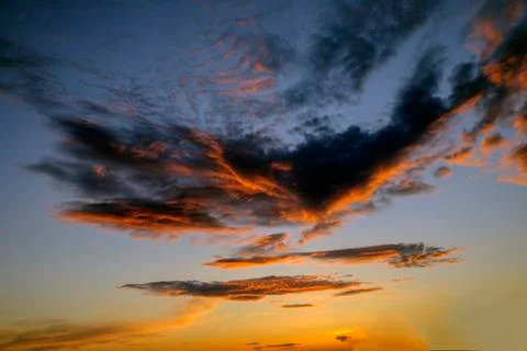 Dramatic Sunset. Isolated. Foto stock